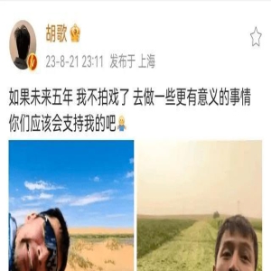 胡歌宣布5年内不再拍戏，姚安娜停业读研：明星们扎堆“退圈”后，内心崩塌了