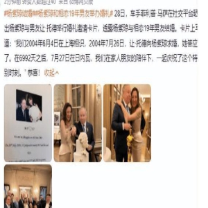 经历2次失败婚姻，杨紫琼没有放弃寻找真爱，与相恋19年男友结婚