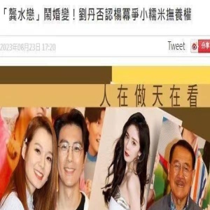 杨幂被曝斥资5.4亿争夺女儿小糯米抚养权，刘恺威父亲首度回应